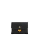 Pebbled--black | Envelope snap wallet with contrast pull tab