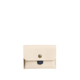 Pebbled Bone | Envelope snap wallet with contrast pull tab