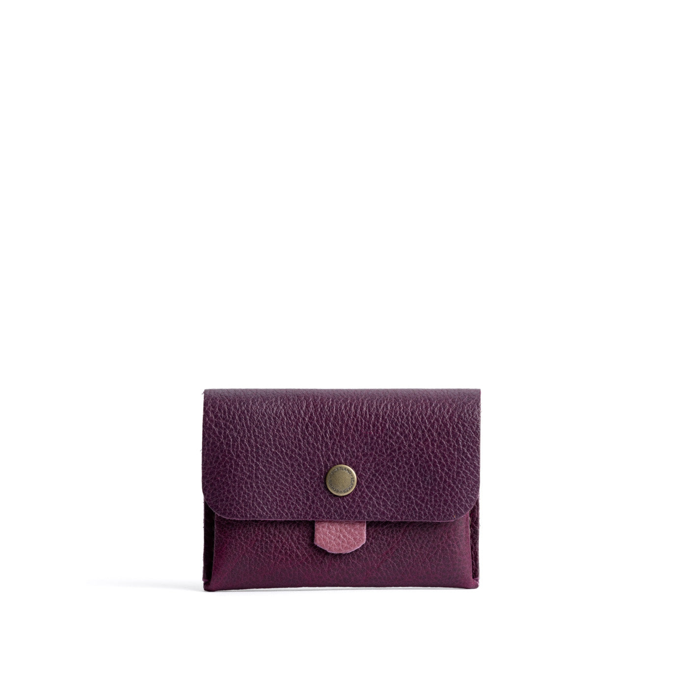 Plum | Envelope snap wallet with contrast pull tab