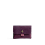 Plum | Envelope snap wallet with contrast pull tab