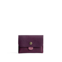 Plum | Envelope snap wallet with contrast pull tab