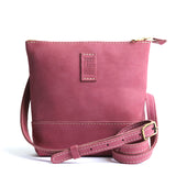  Foxglove | Small rectangular crossbody purse with top zipper and interior pocket