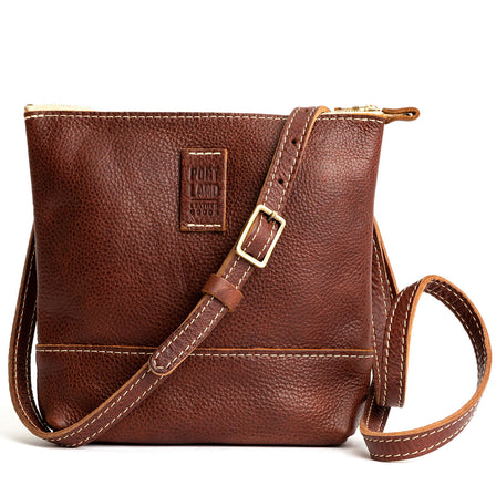 All Color: Nutmeg | handmade leather crossbody purse