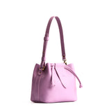 Calla Lily Small | Symmetrical leather bag with leather drawstring closure and adjustable shoulder strap