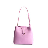 Calla Lily Small | Symmetrical leather bag with leather drawstring closure and back ring for accessories