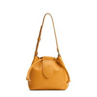Sunshine*Small | Symmetrical leather bag with leather drawstring closure and adjustable shoulder strap