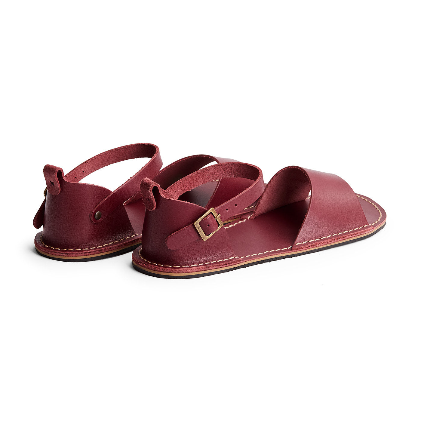 Marsala | Leather Sandals with buckle