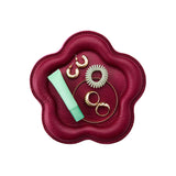 Orchid | Floral shaped leather tray with stuffed edges 