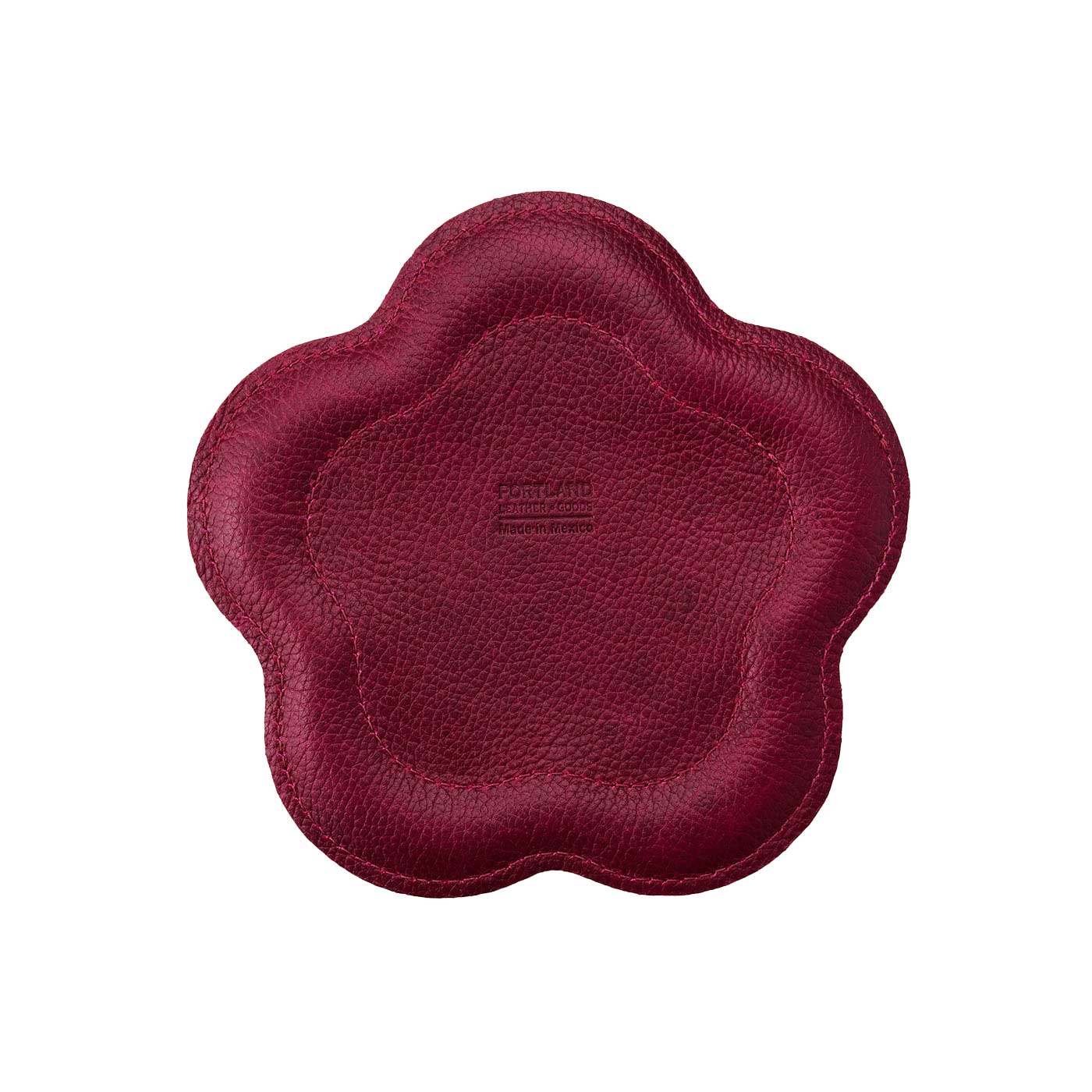 Orchid | Floral shaped leather tray with stuffed edges 