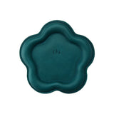 Sea Glass | Floral shaped leather tray with stuffed edges 