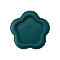 Sea Glass | Floral shaped leather tray with stuffed edges 