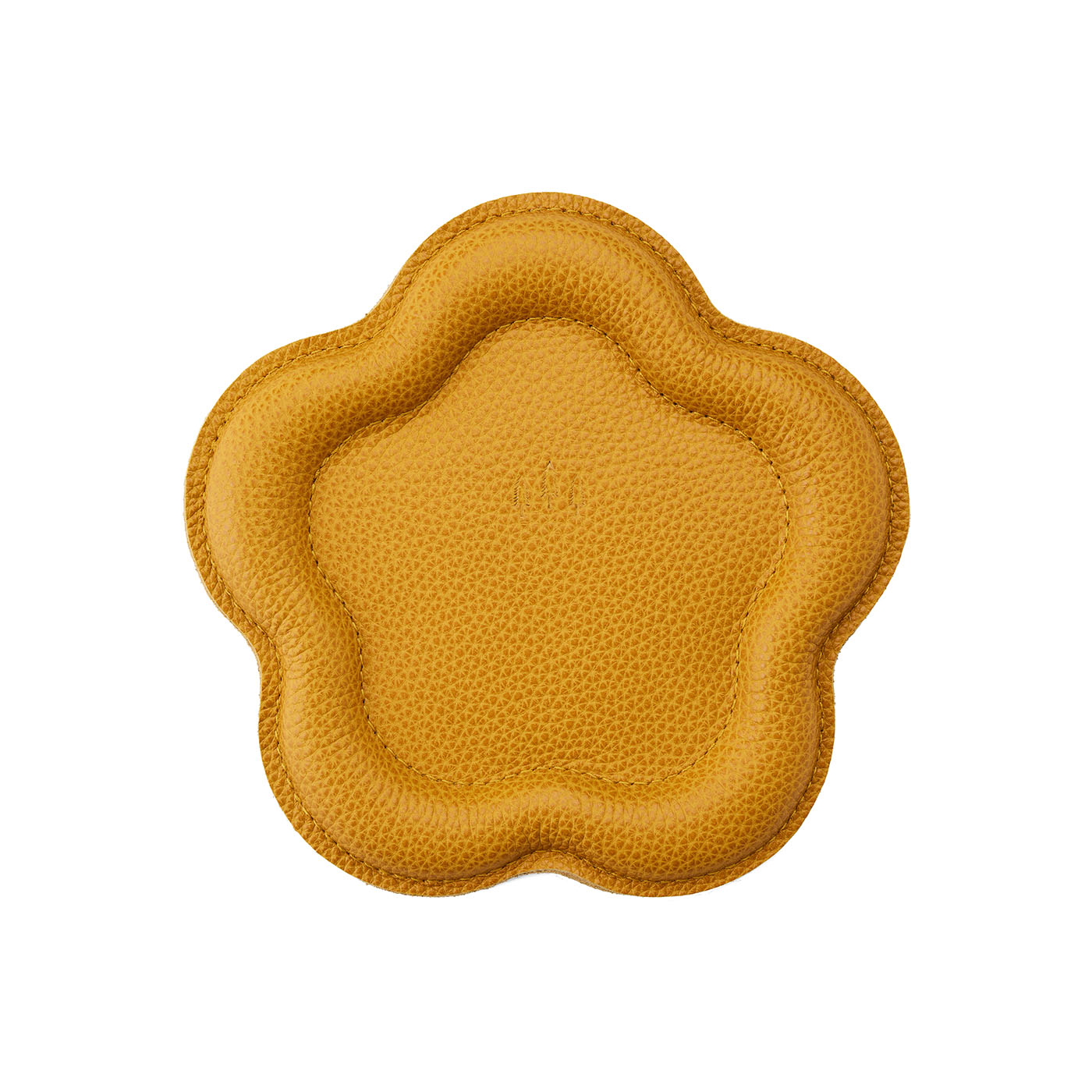 Sunshine | Floral shaped leather tray with stuffed edges 
