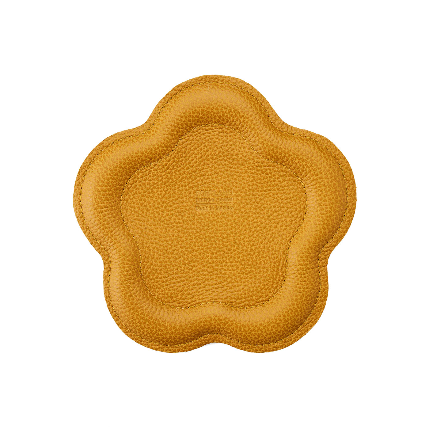 Sunshine | Floral shaped leather tray with stuffed edges 
