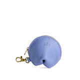 Aster | Leather fortune cookie shaped keychain pouch