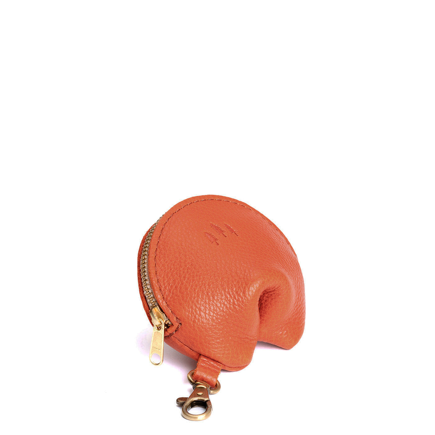 Koi | Leather fortune cookie shaped keychain pouch