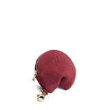 Red Panda | Leather fortune cookie shaped keychain pouch