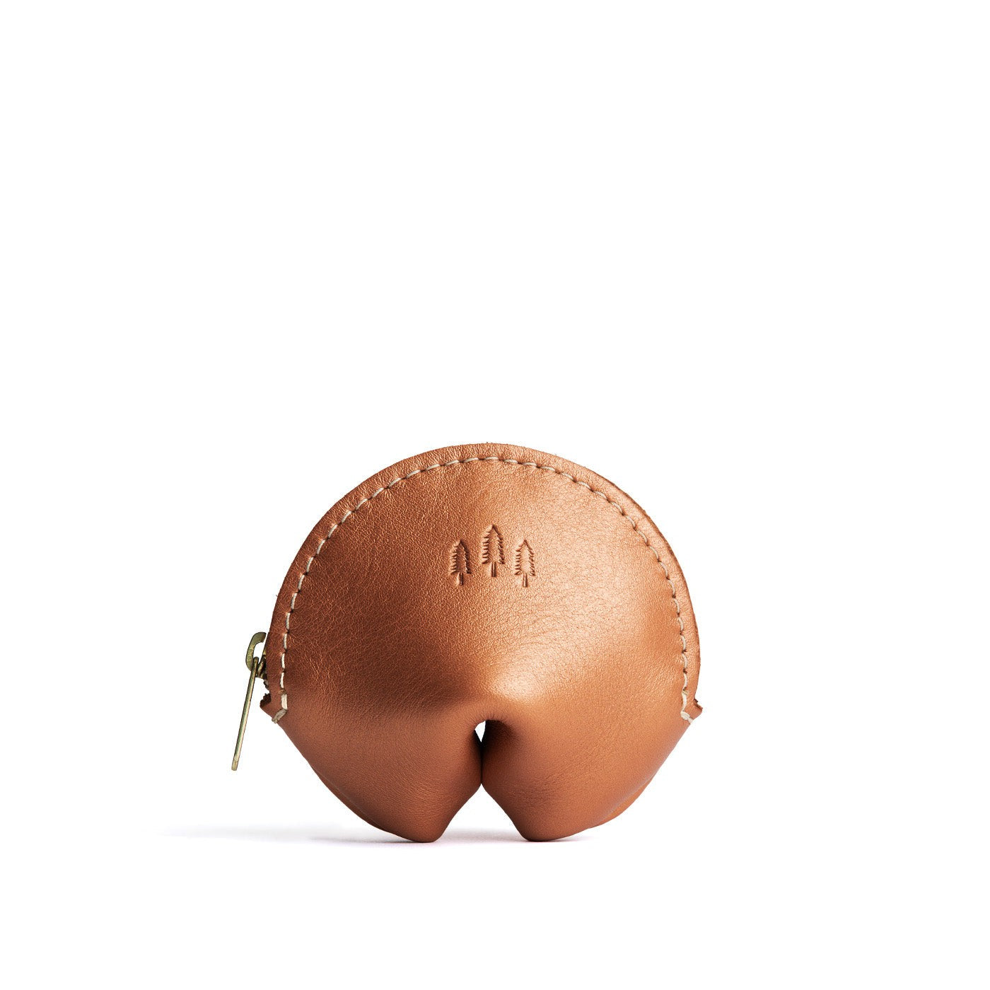 Hava | Leather fortune cookie shaped pouch