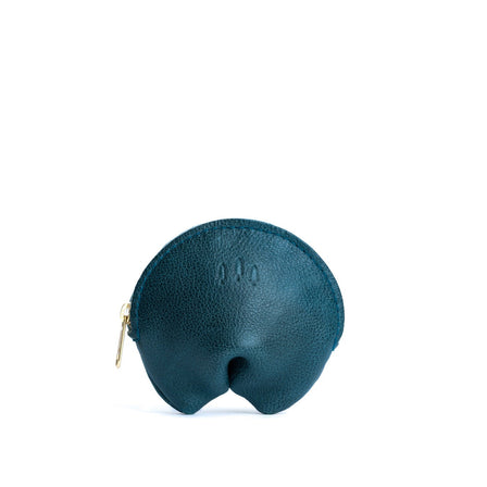 Lagoon | Leather fortune cookie shaped pouch