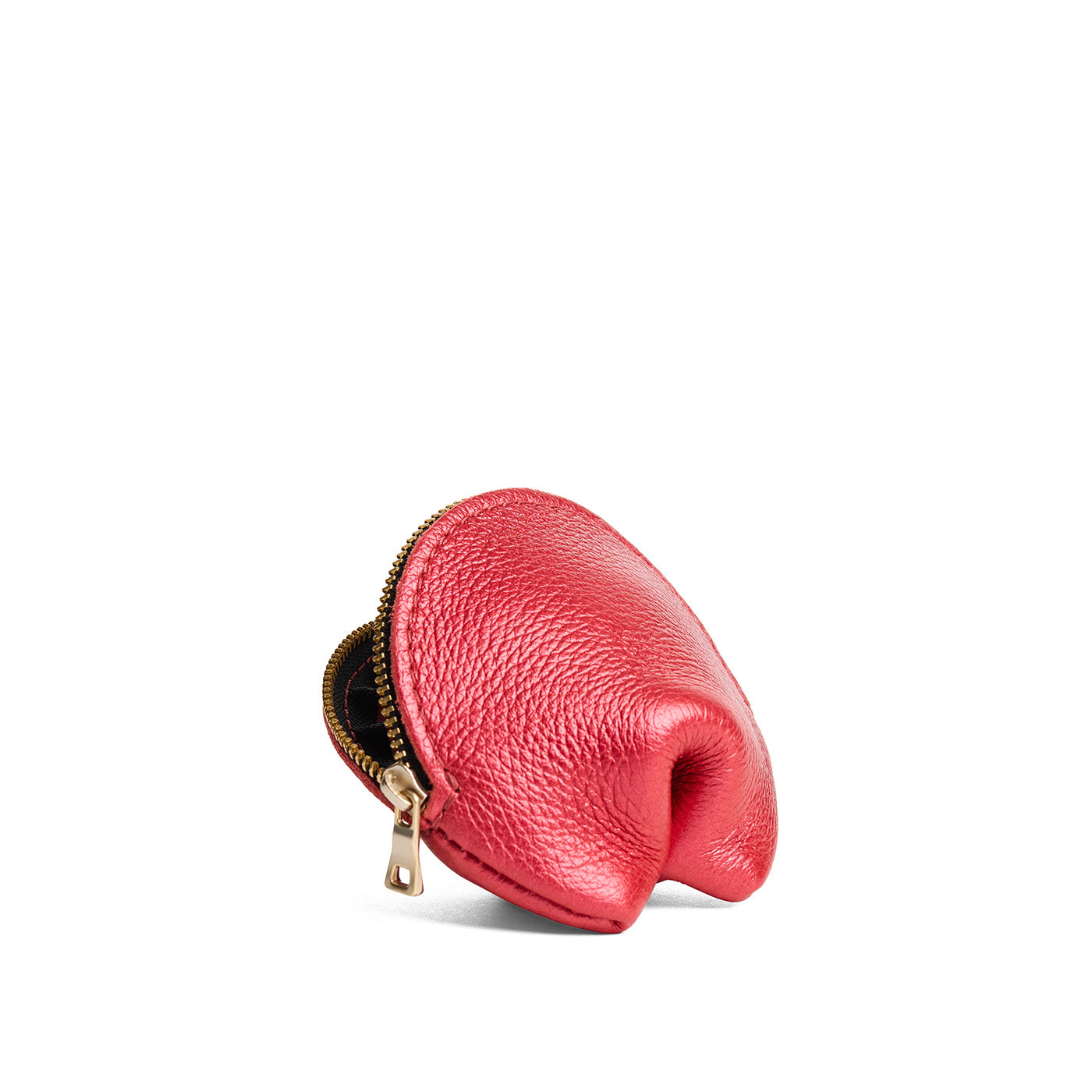Reba Red | Leather fortune cookie shaped pouch