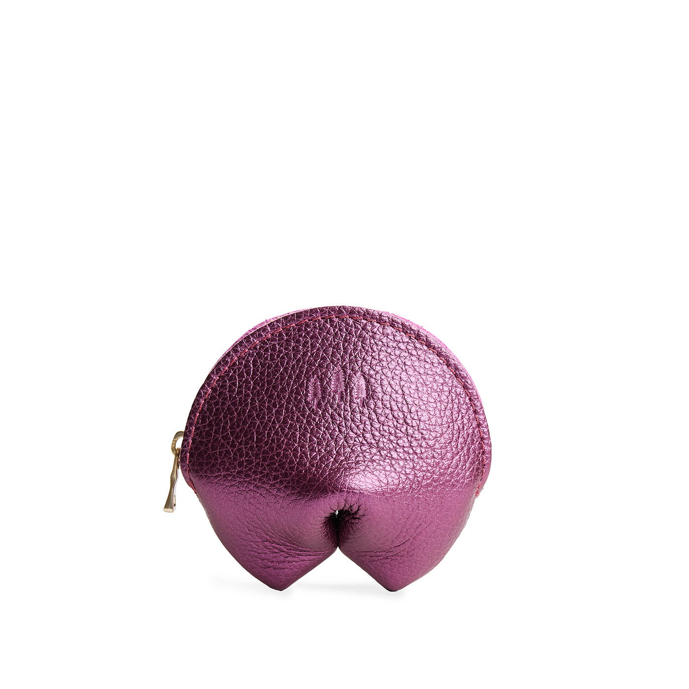 Ultra Violet | Leather fortune cookie shaped pouch