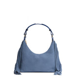 Denim Small Fringe | U-shaped shoulder bag with adjustable strap