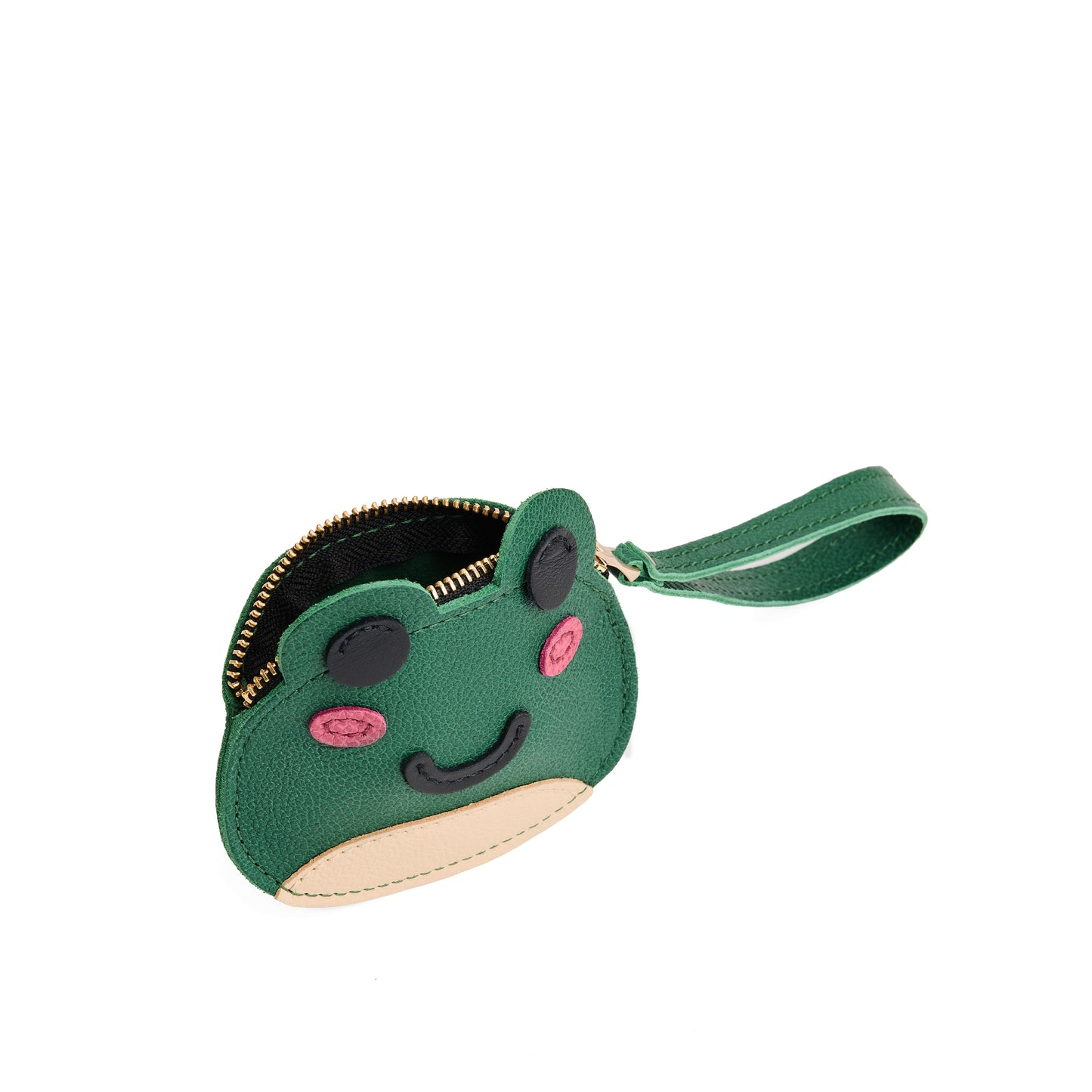 Bacalar | Frog-shaped pouch with zipper opening and wristlet