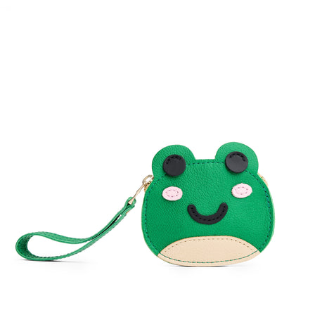 Jolly Green | Frog-shaped pouch with zipper opening and wristlet
