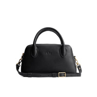 Pebbled--Black*Large | Bowler styled bag with a crossbody strap
