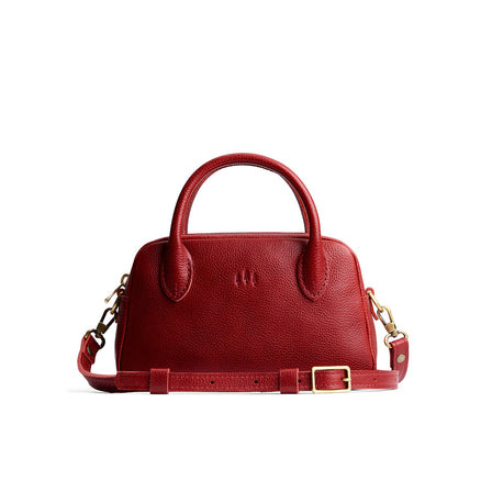 Chili Red*Small | Bowler styled bag with a crossbody strap