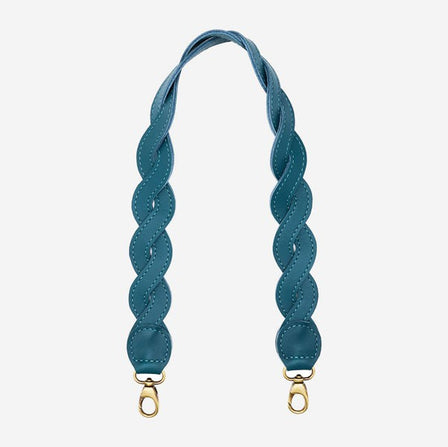 Harbor | Woven leather shoulder strap with swivel lobster clasps