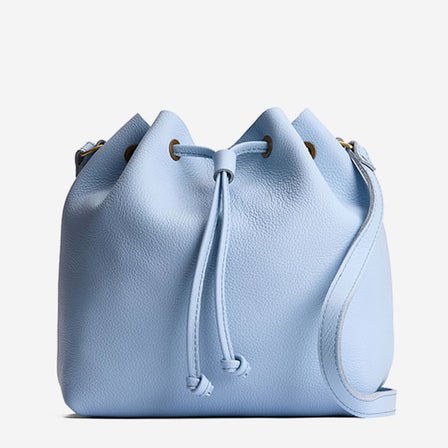 Skyway*Small | Slouchy crossbody bag with leather drawstring closure