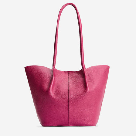 Cosmo*Classic | Petite bucket shaped tote bag with matching leather handles