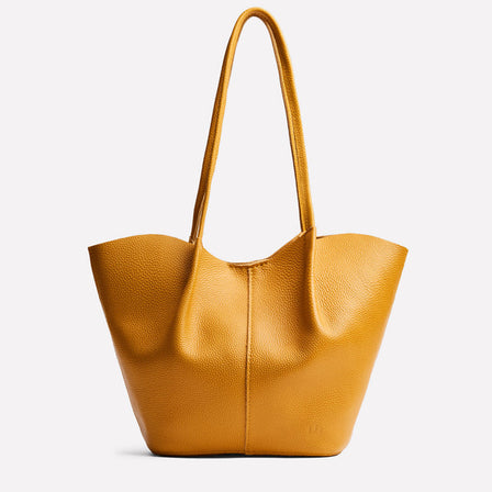 Sunshine*Classic | Petite bucket shaped tote bag with matching leather handles