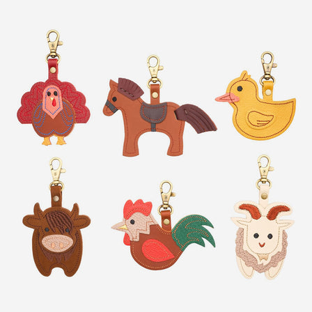Hank | Chicken keychain on a white background