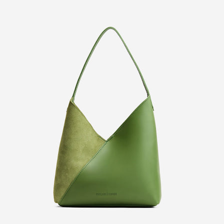 Dryland Green*Small | Petite shoulder bag with adjustable strap and magnetic snap closure