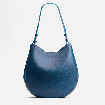 Caspian*Medium | Rounded shoulder bag with adjustable strap on a white background