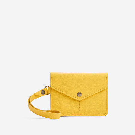 Canary | Small Leather Passport Wristlet