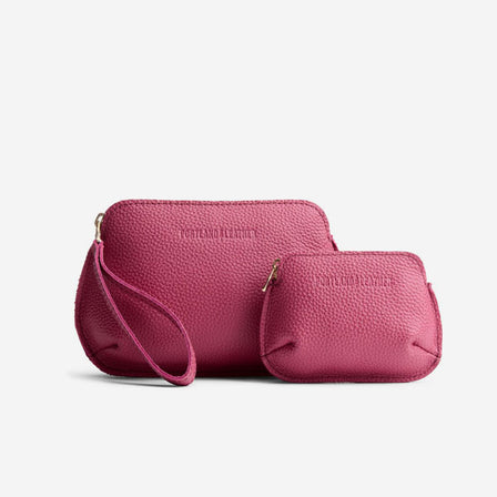 Wild Rose*Small | Small pouch with top zipper and curved edges