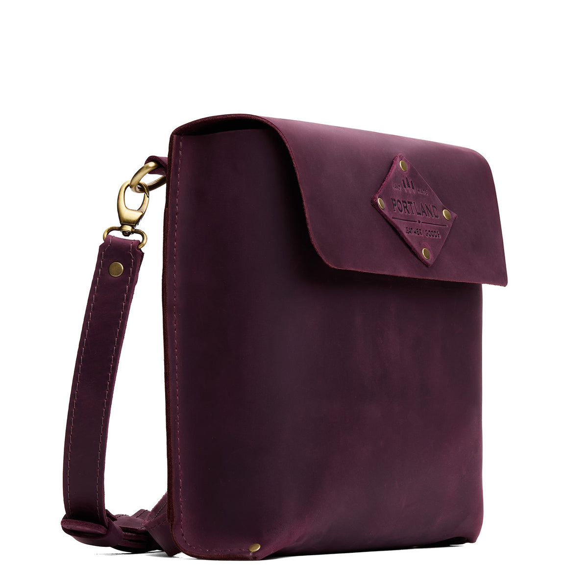 Larkspur | Slim satchel bag with crossbody strap and magnet flap closure