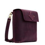 Larkspur | Slim satchel bag with crossbody strap and magnet flap closure
