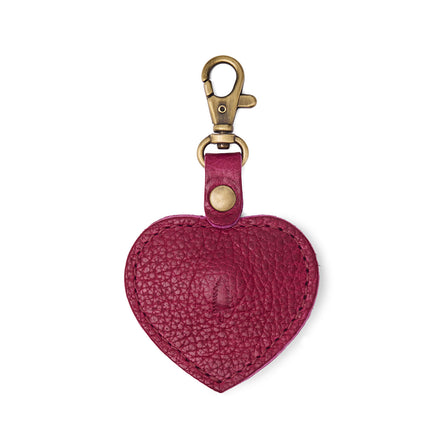Orchid | Heart-shaped airtag holder keychain with a swivel lobster clasp