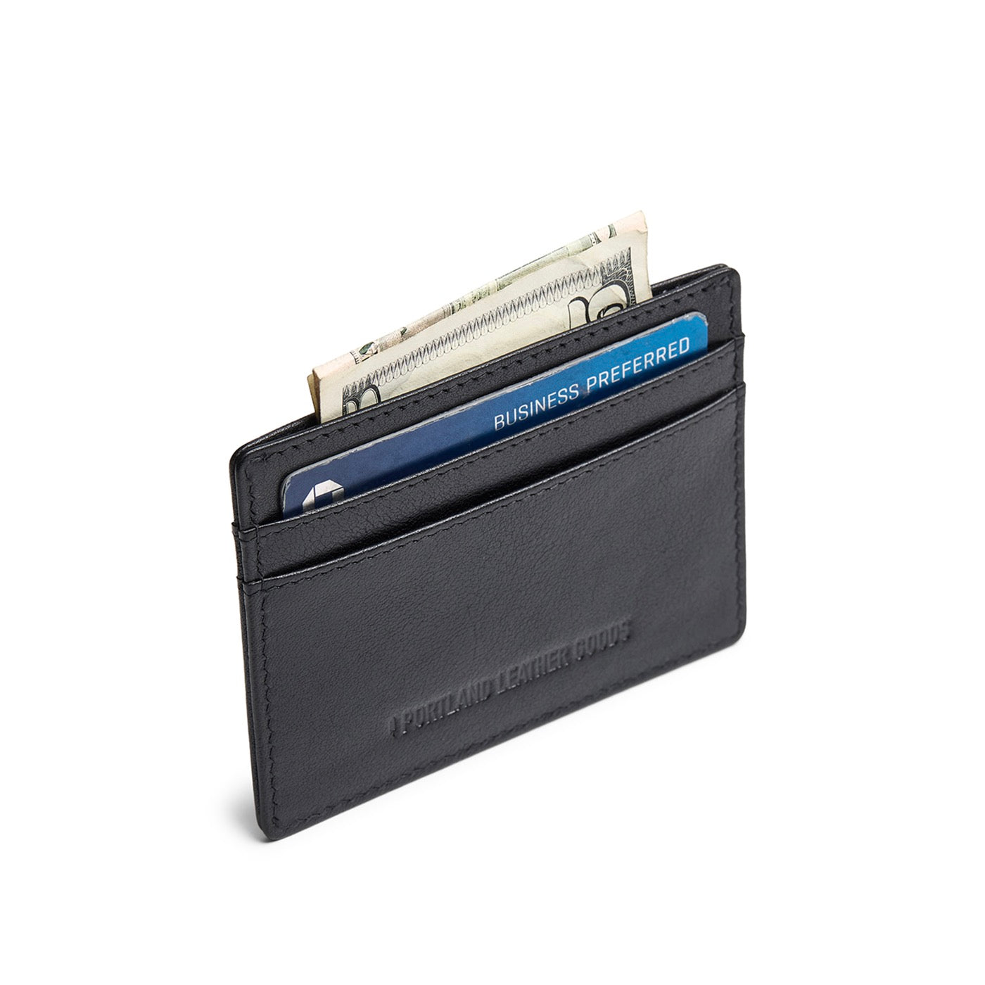 Black Rock*Classic | Leather card holder on white background
