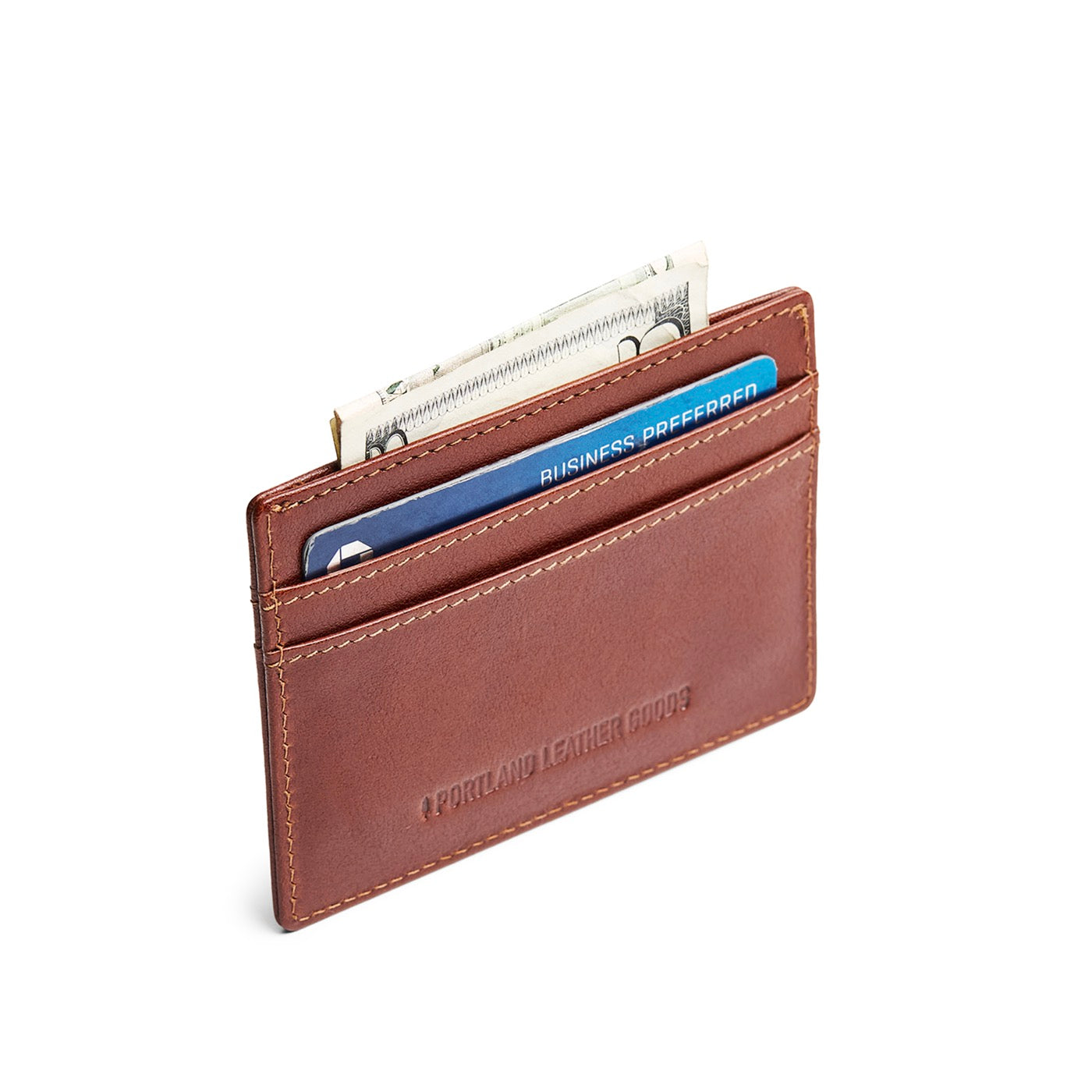 Saddlestone*Classic | Leather card holder on white background