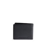 Black Rock | Bifold leather wallet with clean profile and minimalistic stitching details