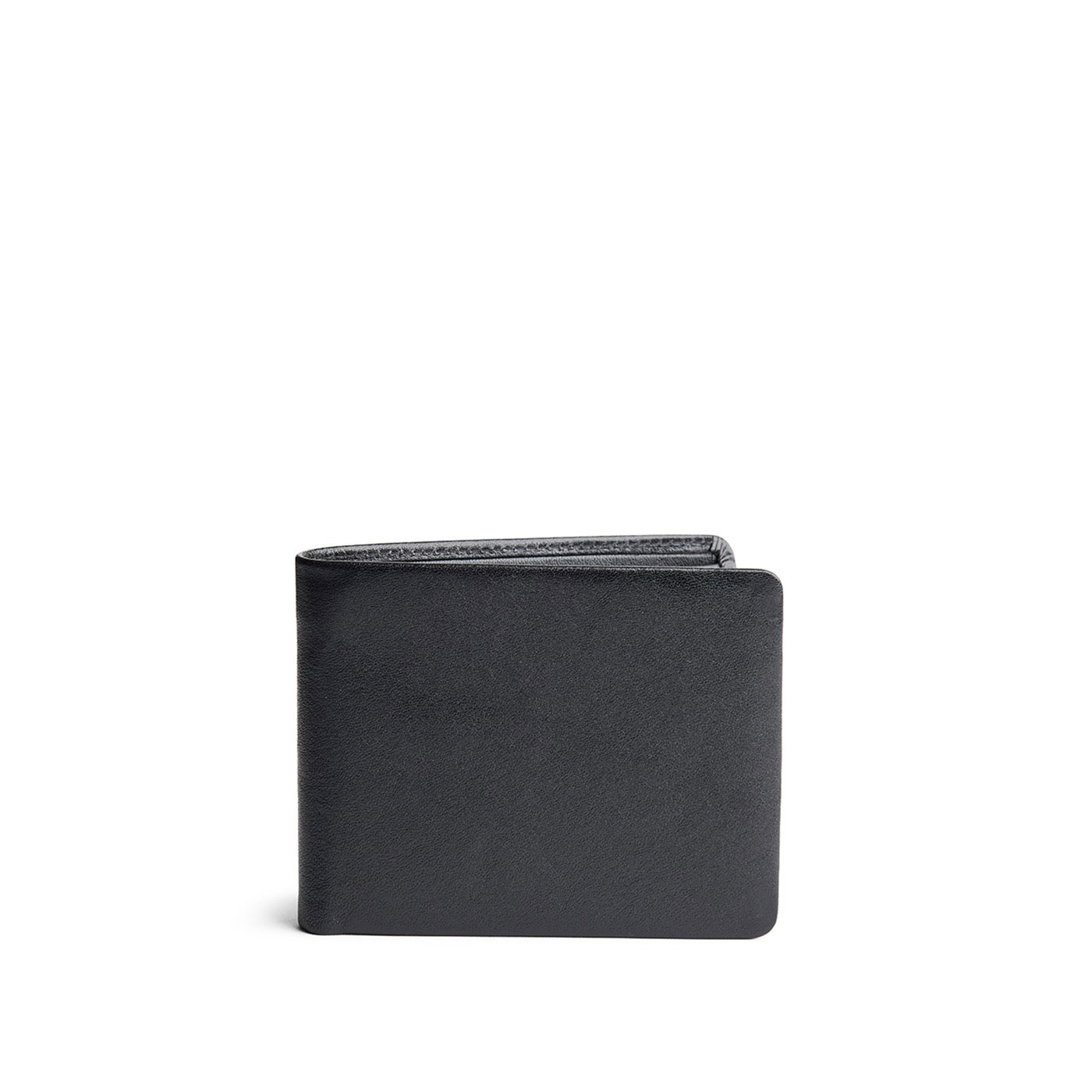 Black Rock | Bifold leather wallet with clean profile and minimalistic stitching details