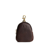 Coldbrew | Leather keychain pouch with zipper top, swivel lobster clasp, and debossed emblem of three PLG trees