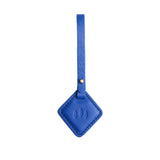 Astro Blue | Rhombus-shaped leather tag with a strap and debossed PLG design