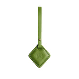 Green Apple | Rhombus-shaped leather tag with a strap and debossed PLG design