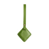 Green Apple | Rhombus-shaped leather tag with a strap and debossed PLG design