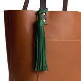Bacalar Jumbo | Fringed leather tassel with leather loop